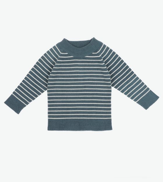Cashmere Sweater | Navy/Creme